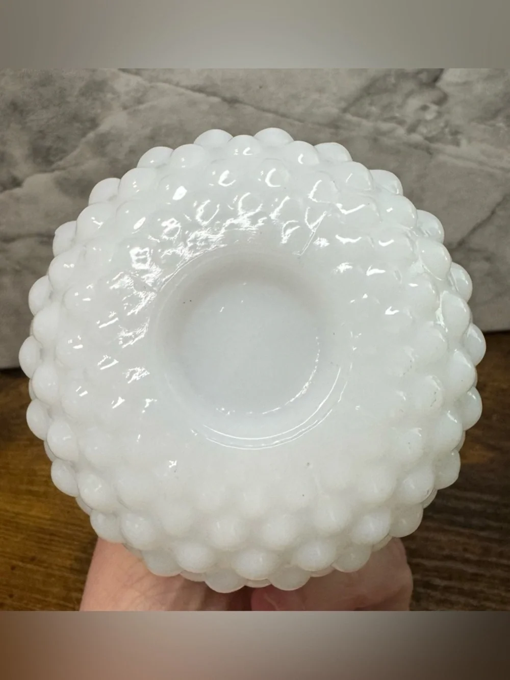 Vintage White Milk Glass Hobnail Bud Vase Fenton Style Cottagecore Decor